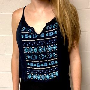 Hollister Navy Blue Tank. S